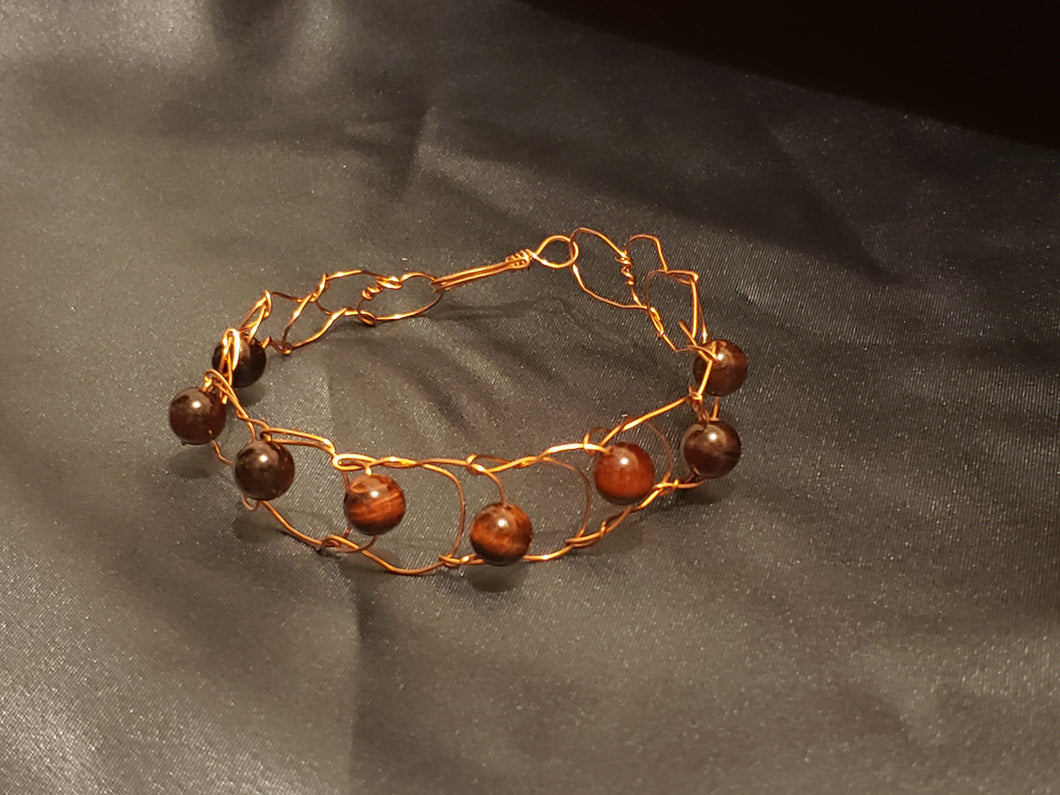 Red tiger's eye Beaded bracelet